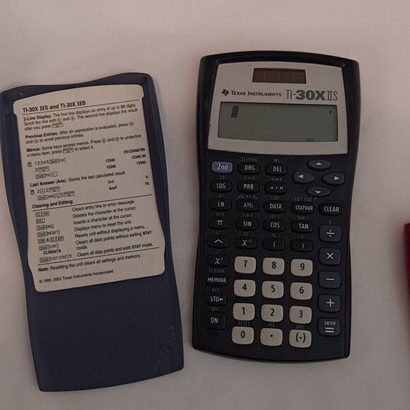 Texas Instruments TI-30X IIS Solar Scientific Calculator‎ Blue w/ Cover ACT/SAT! - Picture 2 of 3